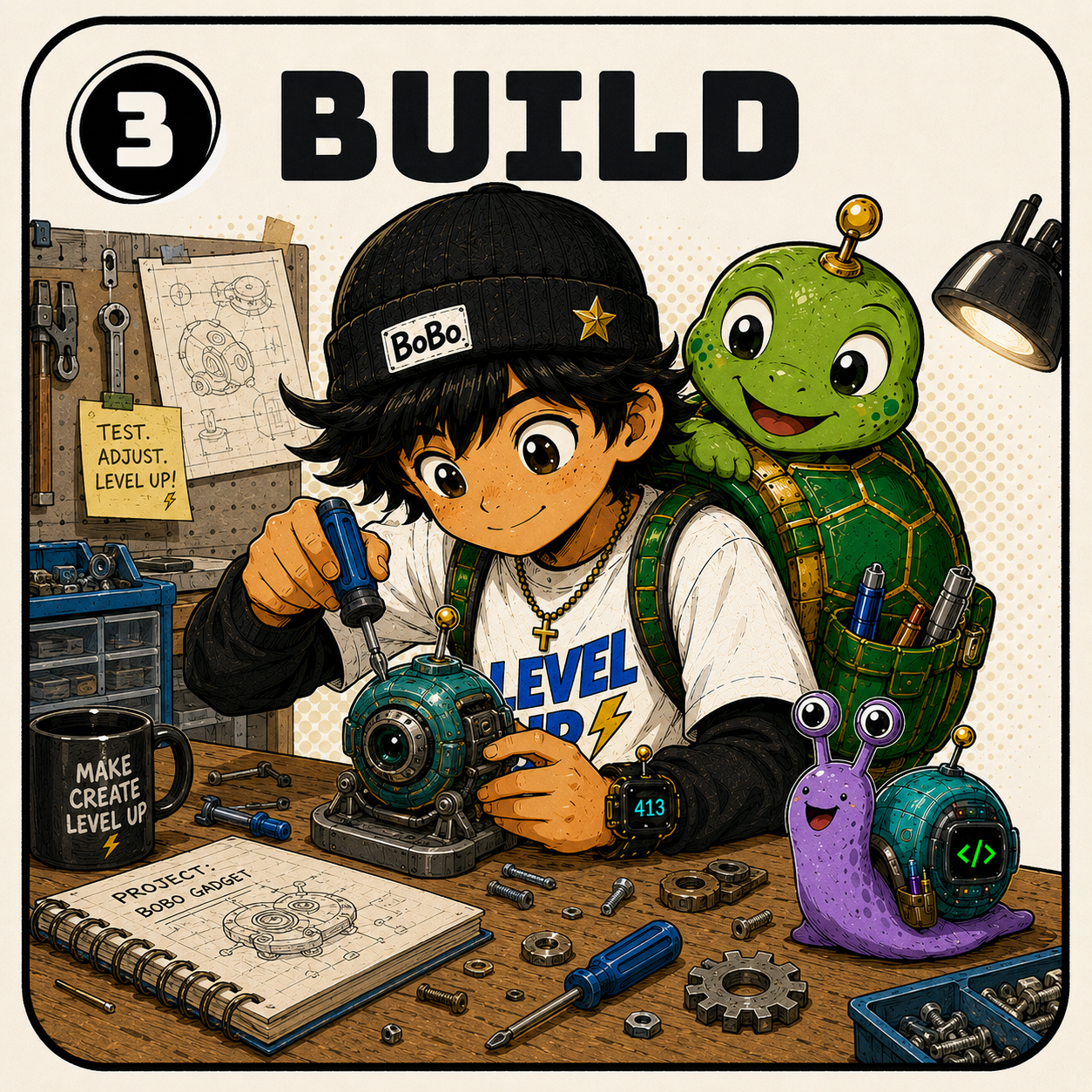 Build — The crew improves it until it feels right.